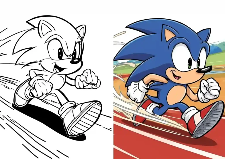 sonic coloring pages