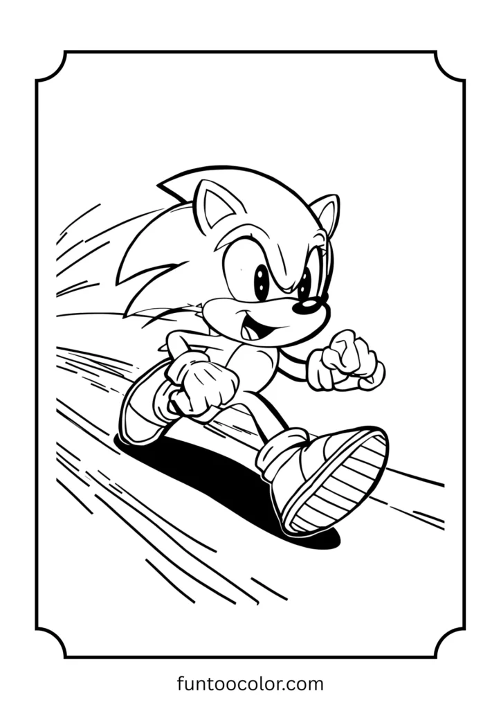 sonic coloring pages