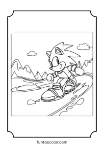 Sonic coloring Page