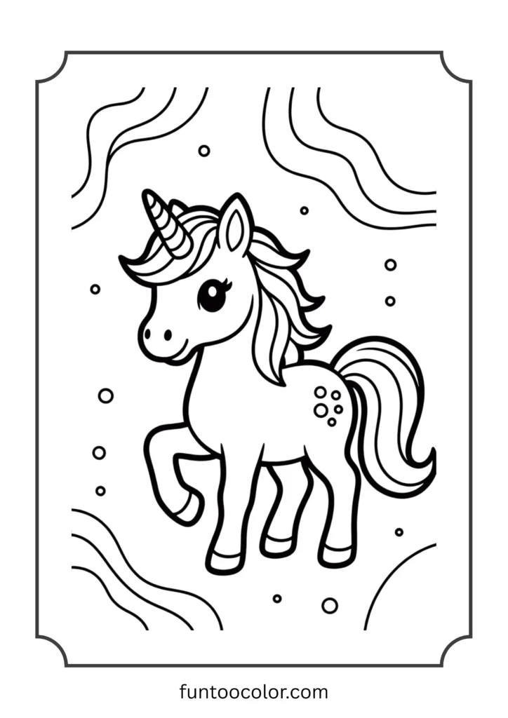unicorn coloring page