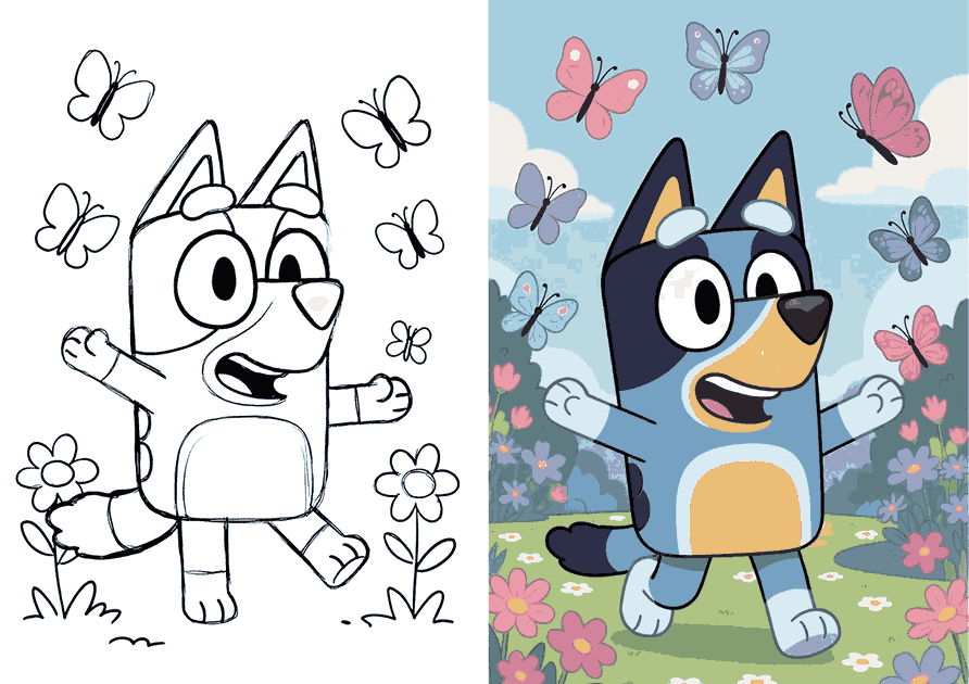 Bluey Coloring Pages