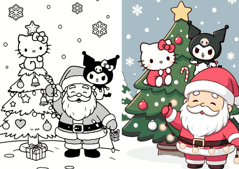 Santa Coloring Pages