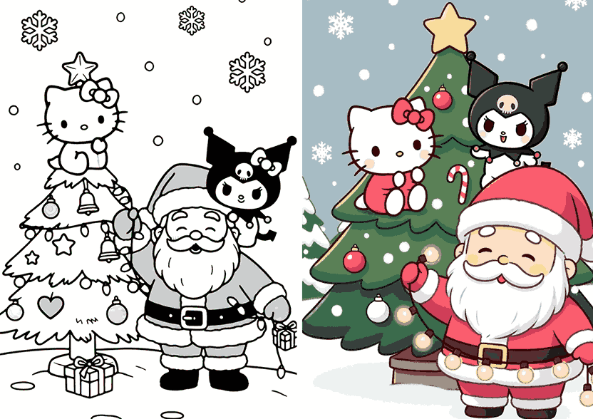 Santa Coloring Pages