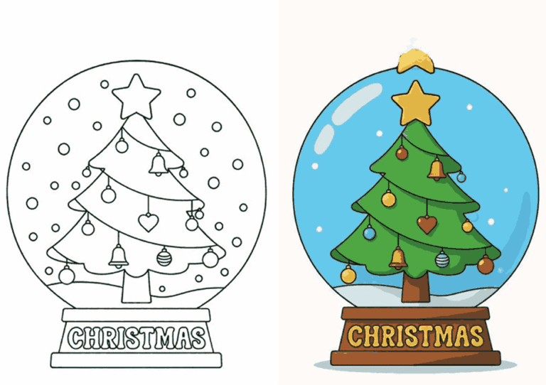 Snow Globe Coloring Pages