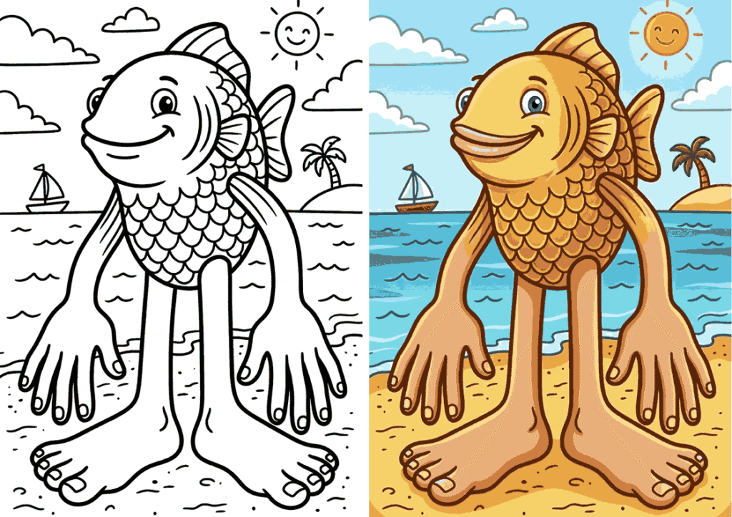 Italian Brainrot Coloring Pages