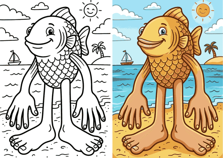 Italian Brainrot Coloring Pages