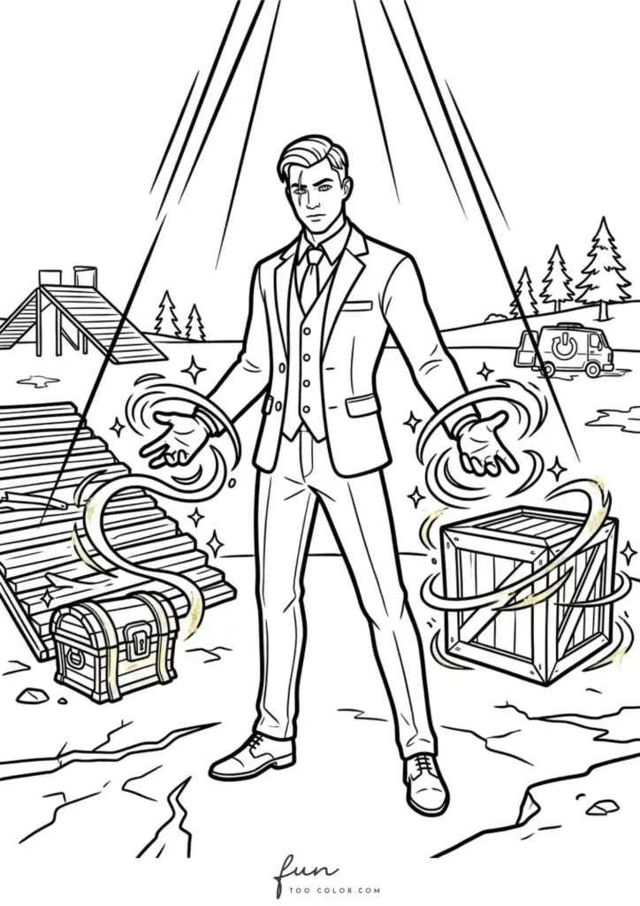 Fornite coloring page