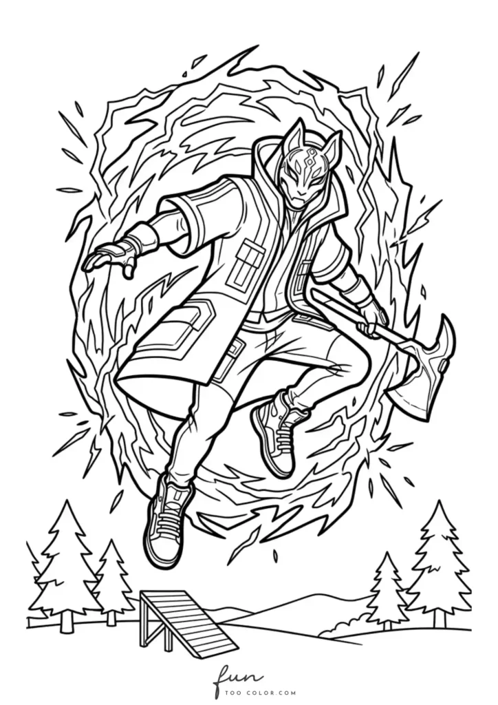 Drift coloring page