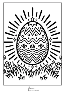Radiant Easter Egg Coloring Page