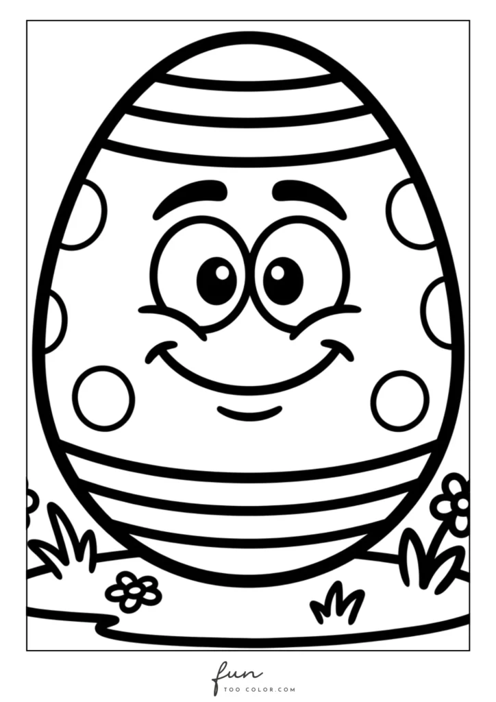 Simple Egg Coloring Page